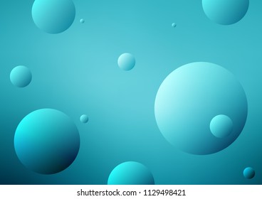 Light BLUE vector template with circles. Beautiful colored illustration with blurred circles in nature style. Completely new template for your brand book.