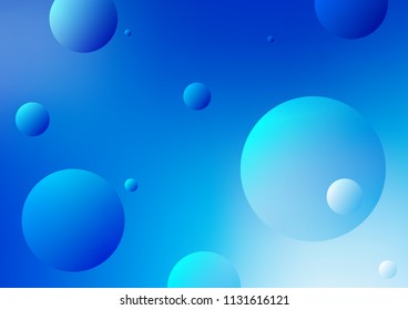 Light BLUE vector template with circles. Beautiful colored illustration with blurred circles in nature style. New design for ad, poster, banner of your website.