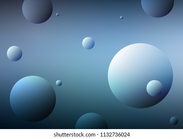 Light BLUE vector template with circles. Glitter abstract illustration with blurred drops of rain. Beautiful design for your business natural advert.