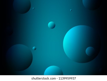 Light BLUE vector template with circles. Glitter abstract illustration with blurred drops of rain. Pattern can be used as texture of water, rain drops.