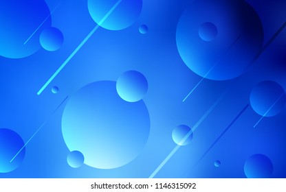 Light BLUE vector template with circles. Modern abstract illustration with colorful water drops. New design for ad, poster, banner of your website.