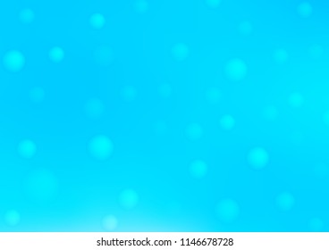 Light BLUE vector template with circles. Blurred bubbles on abstract background with colorful gradient. Beautiful design for your business natural advert.