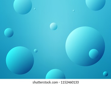 Light BLUE vector template with circles. Modern abstract illustration with colorful water drops. The pattern can be used for aqua ad, booklets.