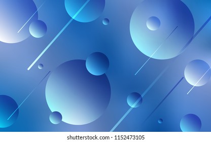 Light BLUE vector template with circles. Modern abstract illustration with colorful water drops. Pattern can be used for ads, leaflets.