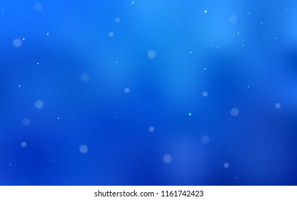 Light BLUE vector template with circles. Blurred bubbles on abstract background with colorful gradient. Pattern can be used for beautiful websites.