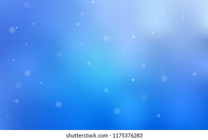Light BLUE vector template with circles. Glitter abstract illustration with blurred drops of rain. New design for ad, poster, banner of your website.