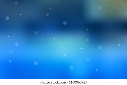 Light BLUE vector template with circles. Modern abstract illustration with colorful water drops. Pattern can be used for ads, leaflets.