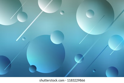 Light BLUE vector template with circles. Blurred bubbles on abstract background with colorful gradient. Beautiful design for your business advert.