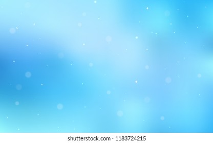 Light BLUE vector template with circles. Beautiful colored illustration with blurred circles in nature style. Pattern can be used for futuristic ad, booklets.
