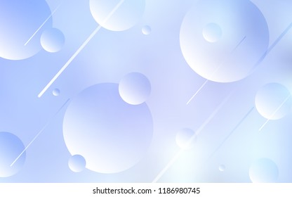 Light BLUE vector template with circles. Modern abstract illustration with colorful water drops. Pattern can be used for ads, leaflets.