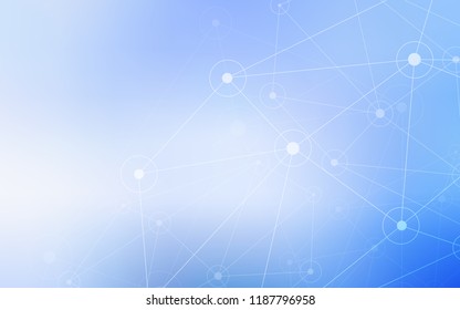 Light BLUE vector template with circles, triangles. Colorful illustration with circles and lines in futuristic style. Pattern can be used for beautiful websites.