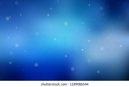 Light BLUE vector template with circles. Modern abstract illustration with colorful water drops. Completely new template for your brand book.