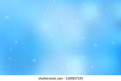 Light BLUE vector template with circles. Beautiful colored illustration with blurred circles in nature style. Completely new template for your brand book.