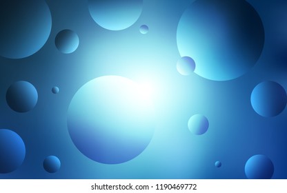Light BLUE vector template with circles. Blurred decorative design in abstract style with bubbles. Completely new template for your brand book.