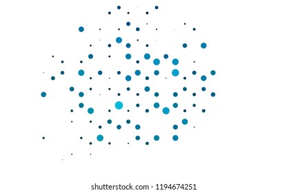 Light BLUE vector template with circles. Abstract illustration with colored bubbles in nature style. Pattern for ads, booklets.