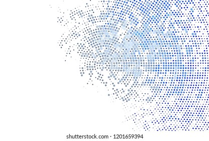 Light BLUE vector template with circles. Beautiful colored illustration with blurred circles in nature style. Pattern for ads, leaflets.