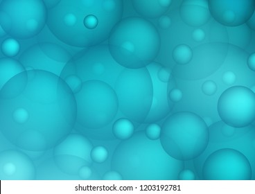 Light BLUE vector template with circles. Illustration with set of shining colorful abstract circles. The pattern can be used for aqua ad, booklets.