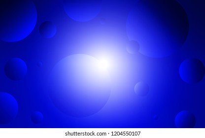 Light BLUE vector template with circles. Illustration with set of shining colorful abstract circles. Beautiful design for your business advert.