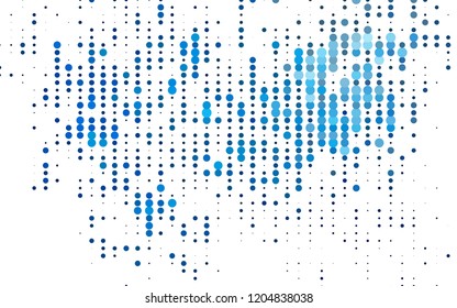 Light BLUE vector template with circles. Abstract illustration with colored bubbles in nature style. Design for business adverts.