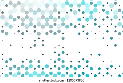 Light BLUE vector template with circles. Beautiful colored illustration with blurred circles in nature style. Design for posters, banners.