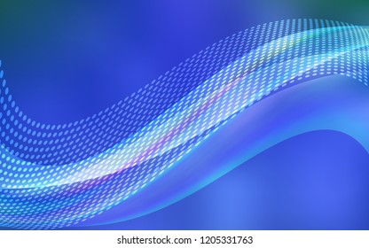 Light BLUE vector template with circles, triangles. Glitter abstract illustration with connection of triangle structure. Design for your business advert.