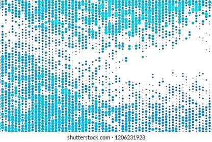 Light BLUE vector template with circles. Abstract illustration with colored bubbles in nature style. Template for your brand book.