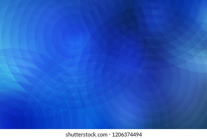 Light BLUE vector template with circles. Glitter abstract illustration with blurred drops of rain. Pattern can be used for futuristic ad, booklets.