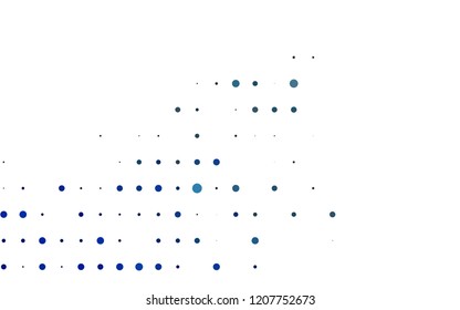 Light BLUE vector template with circles. Blurred bubbles on abstract background with colorful gradient. Design for business adverts.