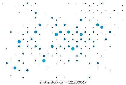 Light BLUE vector template with circles. Abstract illustration with colored bubbles in nature style. Pattern for ads, leaflets.