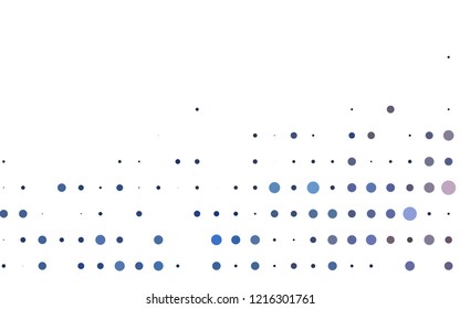 Light BLUE vector template with circles. Beautiful colored illustration with blurred circles in nature style. Template for your brand book.