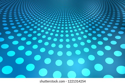 Light BLUE vector template with circles. Modern abstract illustration with colorful water drops. Pattern can be used for ads, leaflets.