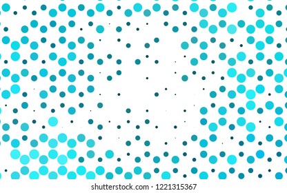Light BLUE vector template with circles. Modern abstract illustration with colorful water drops. Pattern of water, rain drops.