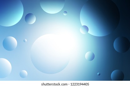 Light BLUE vector template with circles. Modern abstract illustration with colorful water drops. Beautiful design for your business advert.