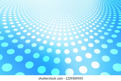 Light BLUE vector template with circles. Illustration with set of shining colorful abstract circles. Completely new template for your brand book.