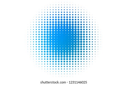 Light BLUE vector template with circles. Glitter abstract illustration with blurred drops of rain. Pattern of water, rain drops.
