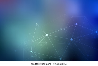 Light BLUE vector template with circles, triangles. Illustration with set of colorful abstract circles and lines. Pattern can be used as texture of wallpapers.