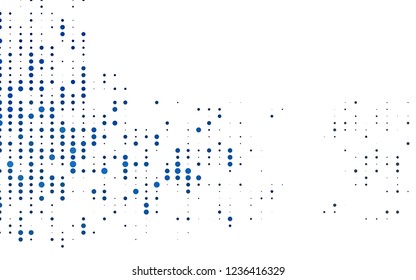 Light BLUE vector template with circles. Glitter abstract illustration with blurred drops of rain. Design for business adverts.