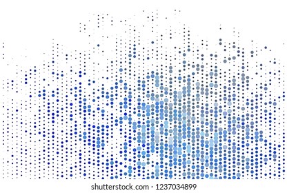Light BLUE vector template with circles. Modern abstract illustration with colorful water drops. Template for your brand book.