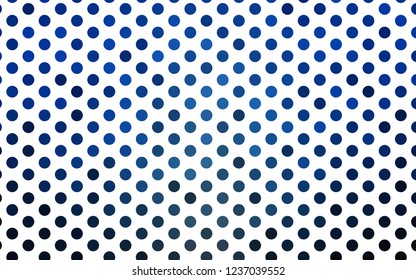 Light BLUE vector template with circles. Blurred decorative design in abstract style with bubbles. Pattern for ads, booklets.