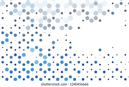 Light BLUE vector template with circles. Modern abstract illustration with colorful water drops. Pattern for ads, leaflets.