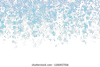 Light BLUE vector template with circles. Glitter abstract illustration with blurred drops of rain. Pattern for ads, leaflets.