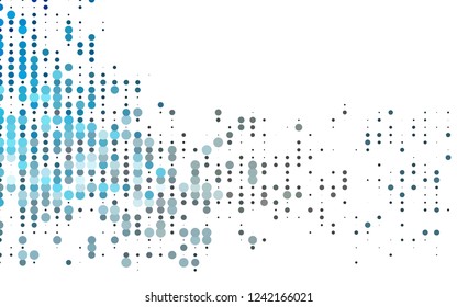 Light BLUE vector template with circles. Illustration with set of shining colorful abstract circles. Pattern for ads, booklets.