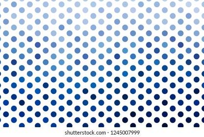 Light BLUE vector template with circles. Illustration with set of shining colorful abstract circles. Pattern of water, rain drops.