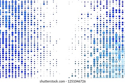 Light BLUE vector template with circles. Blurred bubbles on abstract background with colorful gradient. Pattern for beautiful websites.