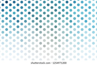 Light BLUE vector template with circles. Illustration with set of shining colorful abstract circles. Pattern for ads, booklets.