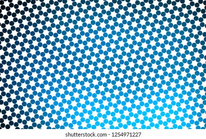 Light BLUE vector template with circles. Illustration with set of shining colorful abstract circles. Pattern for ads, booklets.