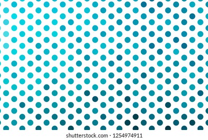 Light BLUE vector template with circles. Beautiful colored illustration with blurred circles in nature style. Pattern for ads, leaflets.