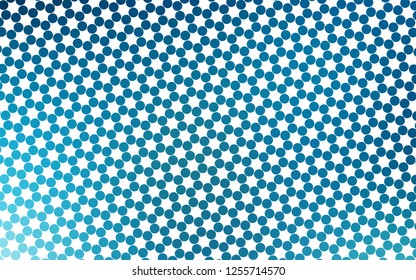 Light BLUE vector template with circles. Beautiful colored illustration with blurred circles in nature style. Pattern for beautiful websites.