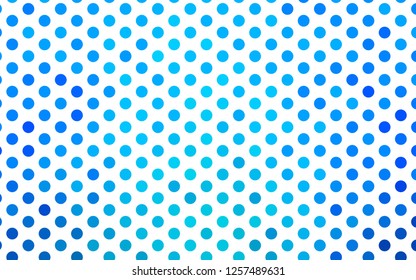 Light BLUE vector template with circles. Beautiful colored illustration with blurred circles in nature style. Template for your brand book.