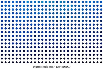 Light BLUE vector template with circles. Blurred bubbles on abstract background with colorful gradient. Pattern for ads, leaflets.